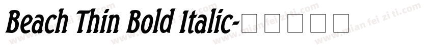 Beach Thin Bold Italic字体转换